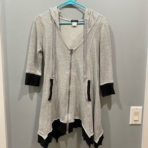 Hooded zip up tunic by Venus